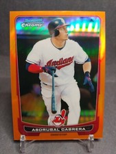 💎 ASDRUBAL CABRERA 2012 BOWMAN CHROME ORANGE REFRACTOR SP RC /25 🔥 NRMT!