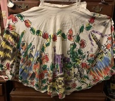VINTAGE 1950  s HAND PAINTED NOVELTY SKIRT