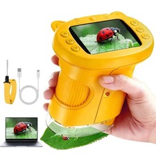 Kids Microscope, 1000X Portable Mini Pocket Microscope with 2.4  IPS Screen  8