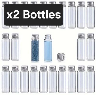2x 25ml kleiner Kunststoff Vorratsbehälter Wanne Glas Topf Fläschchen Flasche Schraubdeckel