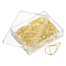 Drop Shape Clip Paper with Box 1" Gold Tone, 100pcs
