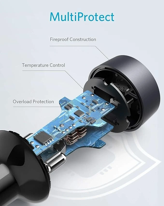 Anker 40W 2-Port PowerIQ 3.0 Type C Car Adapter - Image 3 of 4