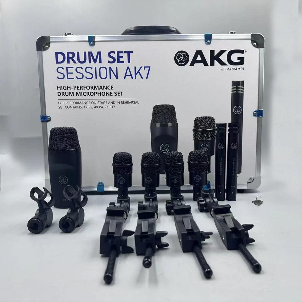 AKG Juego de Batería Sesión I - Juego de Micrófonos de Batería de Alto Rendimiento de 7 Piezas P2 P17 P4 Foto 4 de 4