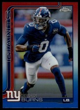 2025 Topps Chrome Football #234 Brian Burns Red White and Blue Refractor