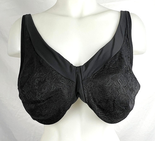 Playtex Women's Secrets Ultra Soft No Poke Dreamwire Underwire Bra Black 46DD