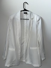 White Striped Blazer NWT- XL