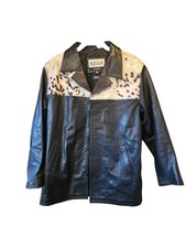 M. Julian Wilson Leather Jacket Size Large, Hide Pannels And Thinsulated Lining