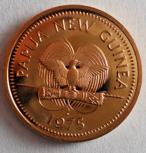1975 PAPUA NEW GUINEA 2 TOEA - PROOF - Low Mintage High Value Coin - Lot #J23