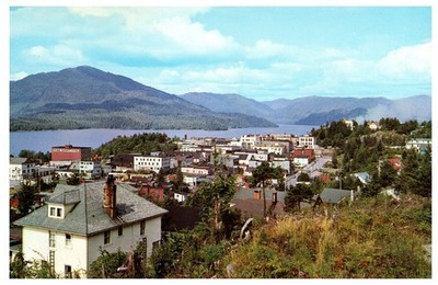 Prince Rupert BC View Mount Morse Vintage Tayloredcolor Postcard