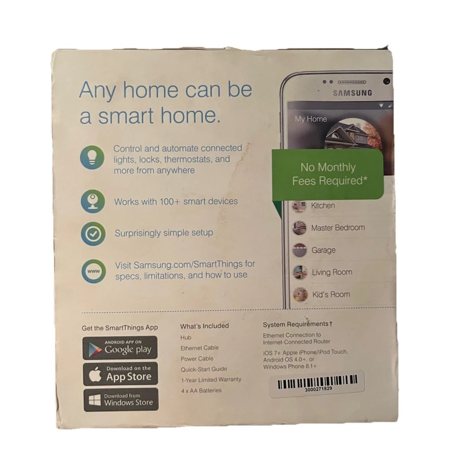 Samsung SmartThings Hub Smart Home Hub White Color 连接到智能家居设备 — 第 4/4 张图片