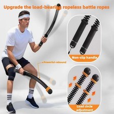 2x Men Women Ropeless Battle Ropes Cordless Training Rope Weighted Workout Ropes