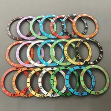 38mm Watch Case Ring Inclined Aluminum Bezel Insert For NH35 NH36 Movement