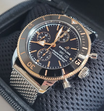 Breitling Superocean Heritage II 44mm Chrono Black and Rose Gold U13313 AMAZING