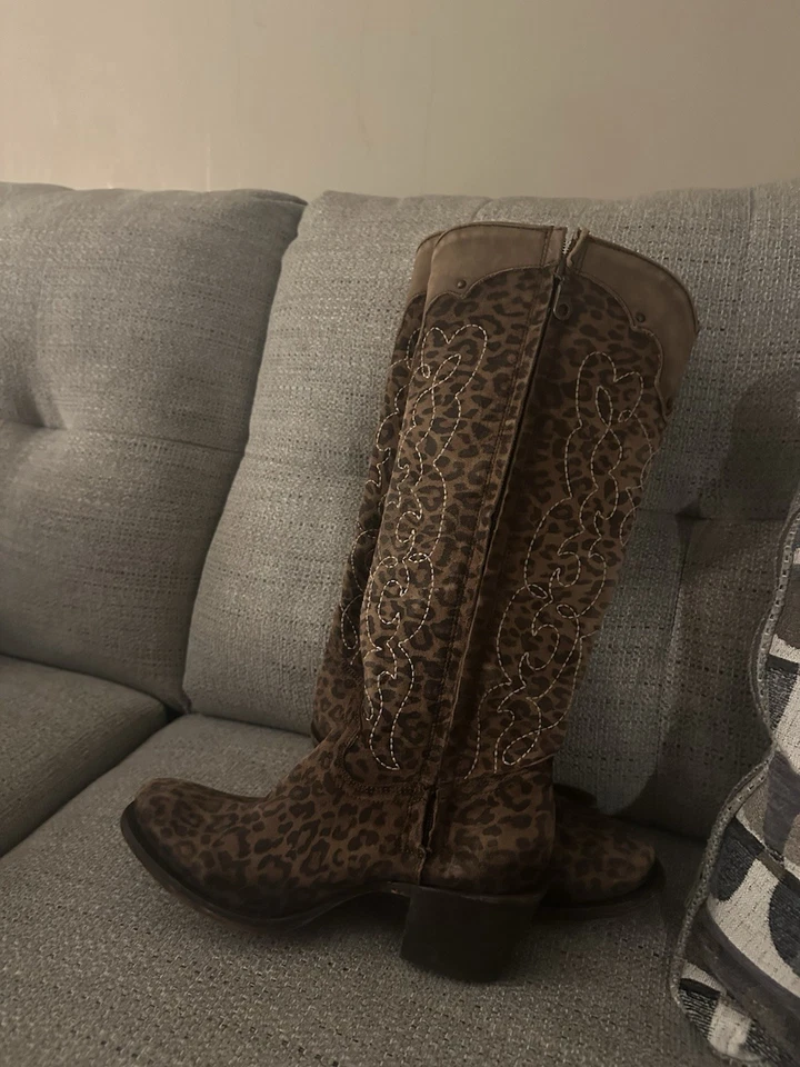 Botas de corral de leopardo para mujer talla 7M Foto 3 de 4