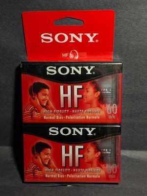 Sony HF 60 High Fidelity Audio Cassette Tapes Type I Normal Bias NEW Sealed 2