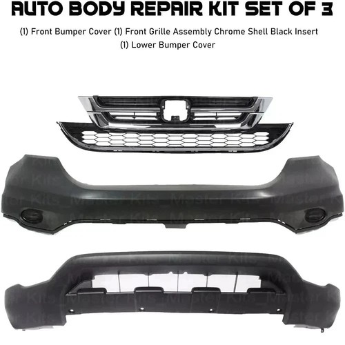Front Bumper Cover Fascia & Grille Assembly For 2010-2011 Honda CR-V