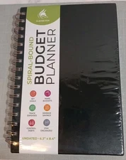 Clever Fox Spiral-Bound Budget Planner A5 Undated 6.3"×8.4" Black New