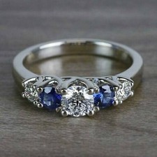 2Ct Round Cut Lab Created Diamond Engagement Ring 14k White Gold Plated