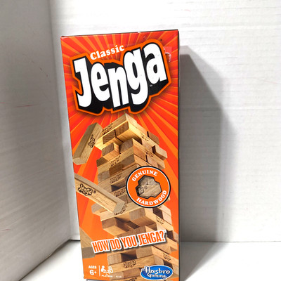 Hasbro Classic Jenga Game Wood Block Stacking Tumbling Tower A2120 Ages 6+ New