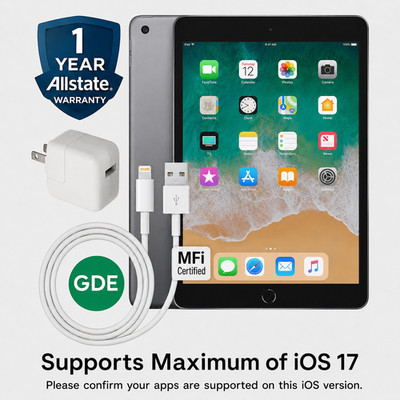 Excellent Apple iPad 6th Gen 9.7 32GB WIFI Gray  1 Yr Wty *Max iOS 17 only* 97%