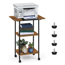 Printer Stand with Storage,3 Tier Large Printer Table with Wheels for Home Of...