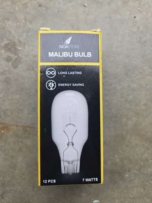 (12)  7W watt wedge MALIBU Outdoor Landscape Garden Light Bulb Lamp