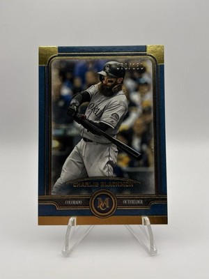 2019 Topps Museum Collection Sapphire #34 Charlie Blackmon 033/150 ROCKIES