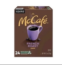 McCafe French Roast Coffee, Keurig Single Serve K-Cup Pods, 24 Count