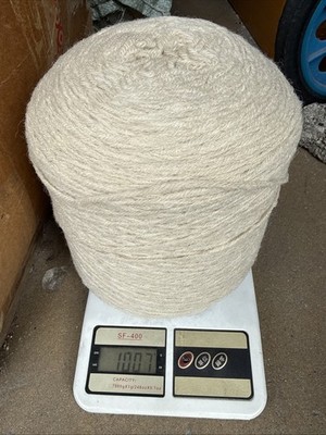 alpaca / wool / acrylic blend yarn cone  in off white #QQ