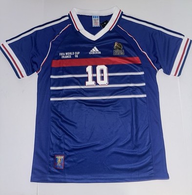 France 1998 World Cup Final Retro Soccer Jersey - Zinedine Zidane