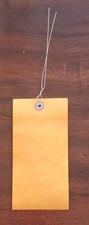 #8 Tyvek Tags Orange, 6-1/4" x 3-1/8", With Wire, 200 / Pack