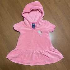 Oshkosh B Gosh Baby Girl s 6-9M Terrycloth Pink Beach Pool Coverup Hoodie Dress