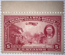 Travelstamps: 1939 Nicaragua Stamps Sc#C240, Will Rogers Airfield Airplane MNH
