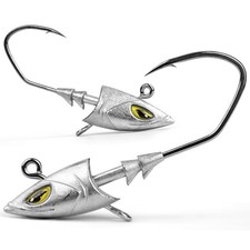 Saltwater Jig Head, Fish Eye Swimbait Jighead for Fishing Inshore/Offshore 3/...
