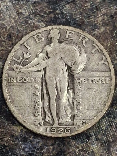 1926 S STANDING LIBERTY QUARTER AU DETAILS