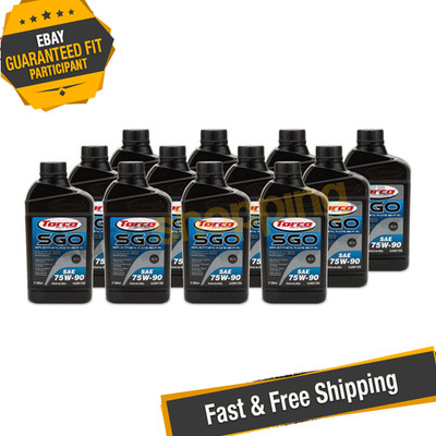 Torco A257590C SGO High Shock 75W90 Synthetic Gear Oil, 1 Liter x 12 Bottles