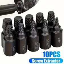 Bolt Extractor Set 10pcs Damaged Screw Removal Tool Kit Alloy Steel