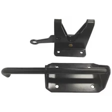 Self-Latching Gate Latch, 2.81 In W, Black,  1Xmn7