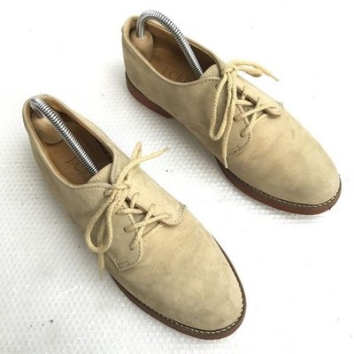 J.CREW USA made white bucks suede leather shoes beige 7.5M 