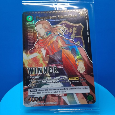#ad Union Arena TCG Fuegoleon Vermillion UEPR BCV 1 039 Winner Promo Sealed $6.00
