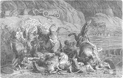 Defeat of the Thracians by the Macedonian phalanx Historic Old Photo
