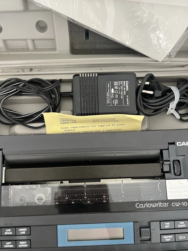 Casio Writer CW-10 Electronic Typewriter, Excellent Working Condition Tested - Photo 4/4