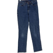 Wrangler Jeans Juniors 7/8 X 32 Blue High Rise Straight Stretch Denim Pants