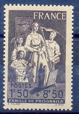 🦬Timbre France  N°585 - Luxe ** - Famille du Prisonnier  - MNH** - 1943🦬