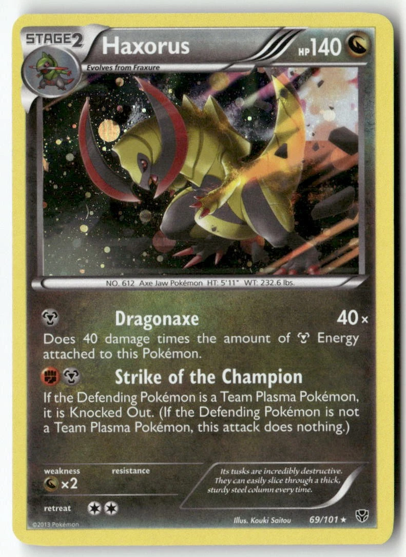 haxorus pokemon card value - Scarlet & Violet - Shrouded Fable - - 046/64 Metal Wild Axe (160) This Pokmon also does 30 damage to itself Haxorus 046 - Holofoil SV