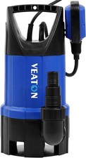 Portable Submersible Pump 750W 13000L/H, Dirty/Clean Water Pump Automatic or Co