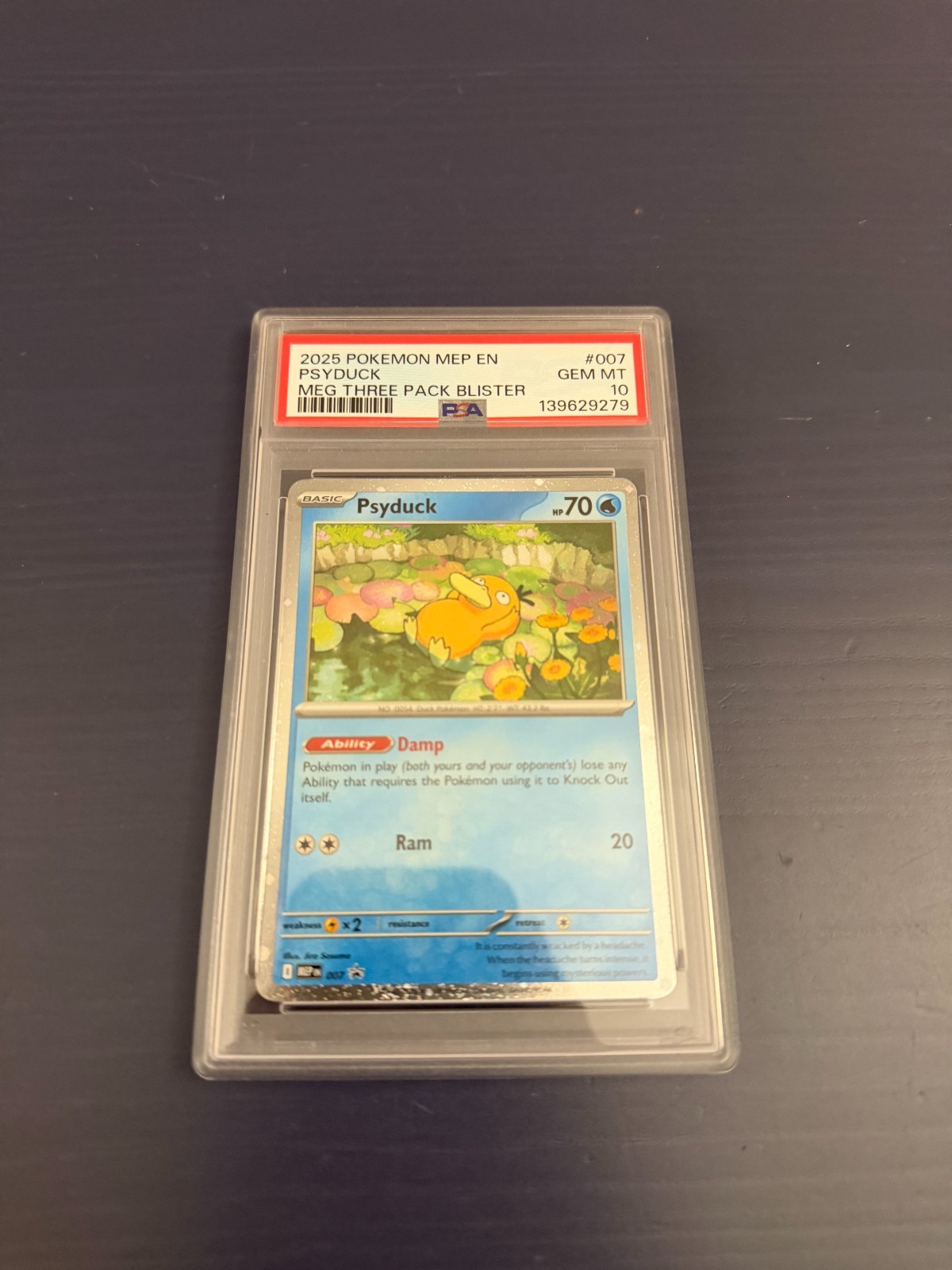 PSA 10 2025 Psyduck MEP EN 007 Mega Evolution Holo Black Star Promo English
