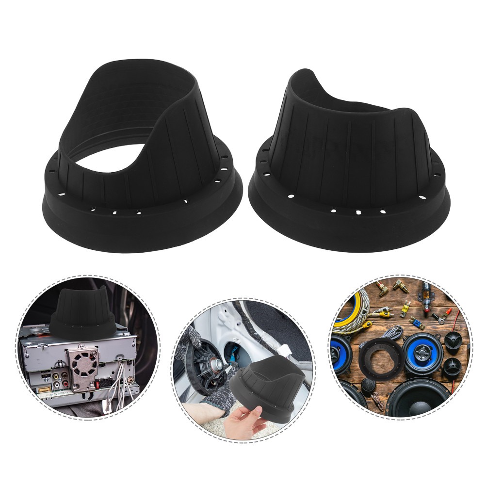  2PCS Car Door Speaker Cover - 6.5 Inch Silicone Protection Baffle - Waterproof