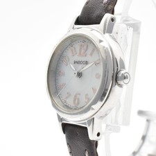 CITIZEN Wicca E031-R005421 Solar White Dial Brown Leather Ladies Wristwatch