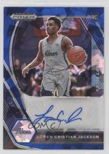 2021-22 Panini Prizm Draft Picks Blue Ice 47/75 Loren Cristian Jackson Auto 1e7